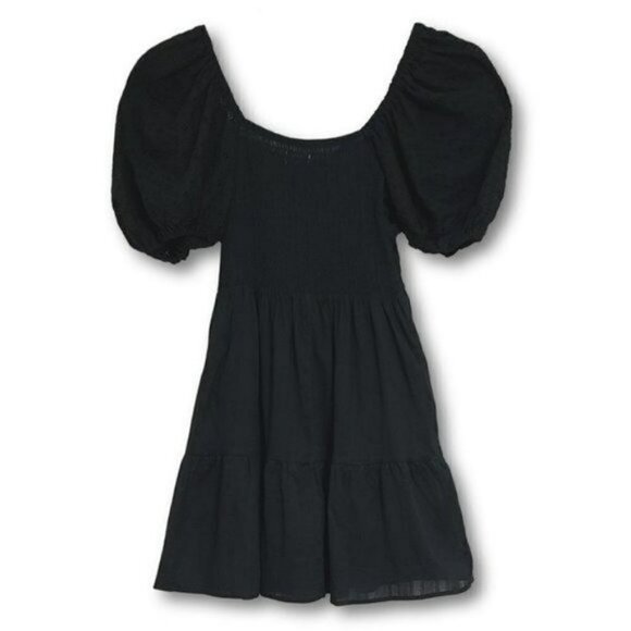 NWT HEARTLOOM Cella Embroidered Eyelet Puff Sleeves Smocked Tiered Mini Dress - Picture 6 of 9